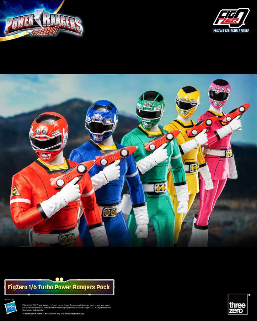 Power Rangers Turbo 1/6 Actionfiguren 30cm 5er-Pack + Bonus Threezero