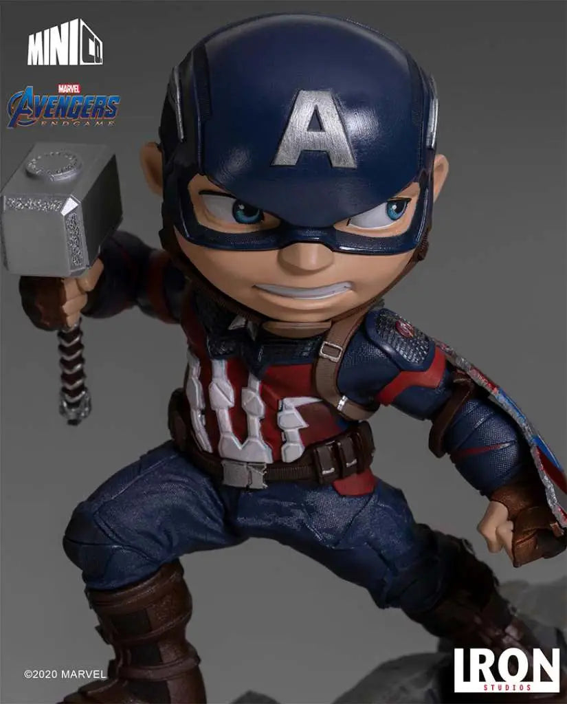 Avengers: Endgame – Captain America mit Mjolnir – MiniCo Statue – Iron Studios