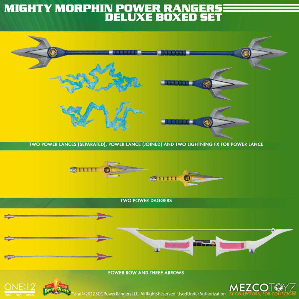 One12Collective MM Power Rangers DLX Set Mezco Toyz