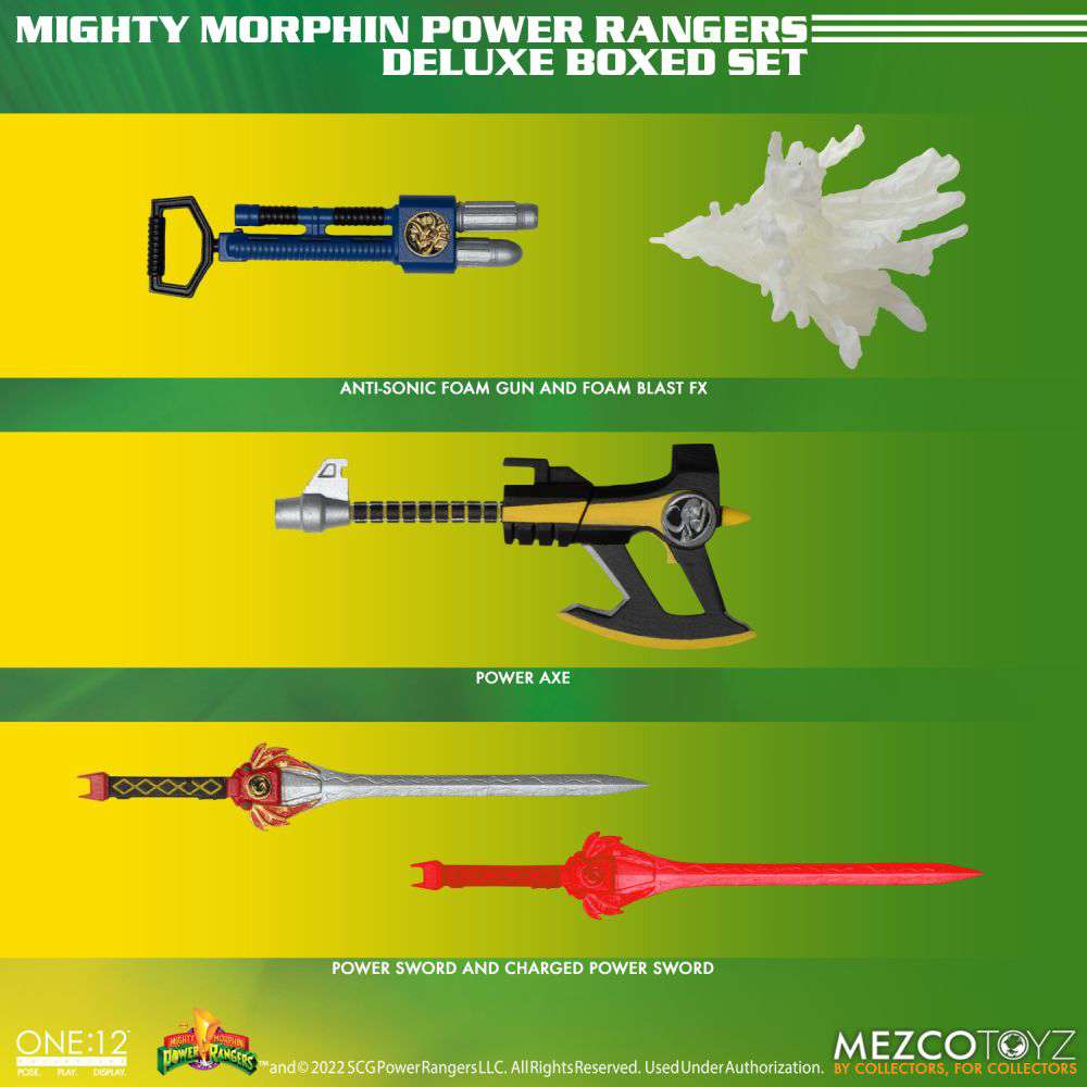 One12Collective MM Power Rangers DLX Set Mezco Toyz