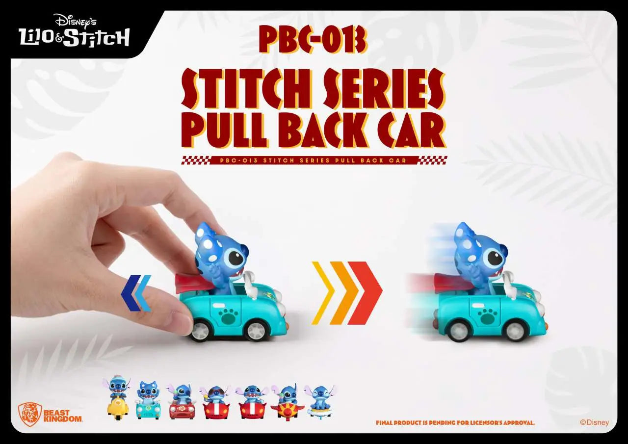 Beast Kingdom PBC-013 Lilo & Stitch Pull Back Car – 6er-Sammler-Display