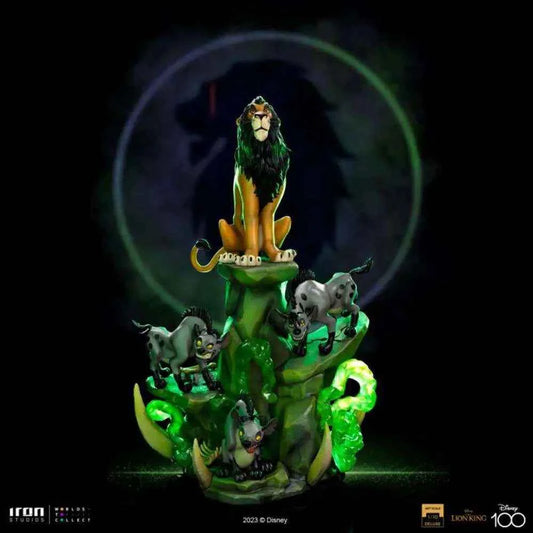 Iron Studios Disney 100: Scar Deluxe Art Scale Statue 1/10 – Der König der Löwen (31 cm)