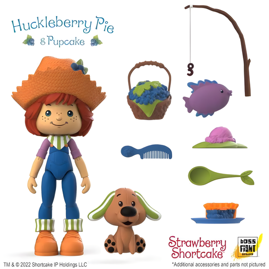 Boss Fight Studio Strawberry Shortcake: Huckleberry Pie & Pupcake Actionfigur (14 cm)