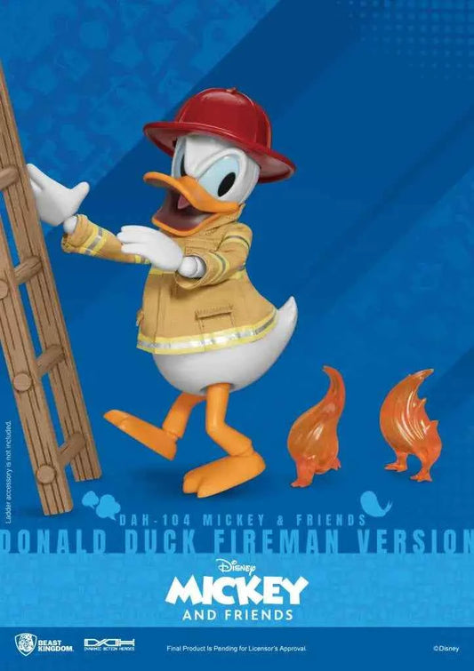 Beast Kingdom DAH-104 Mickey & Friends Donald Duck Feuerwehrmann – Actionfigur