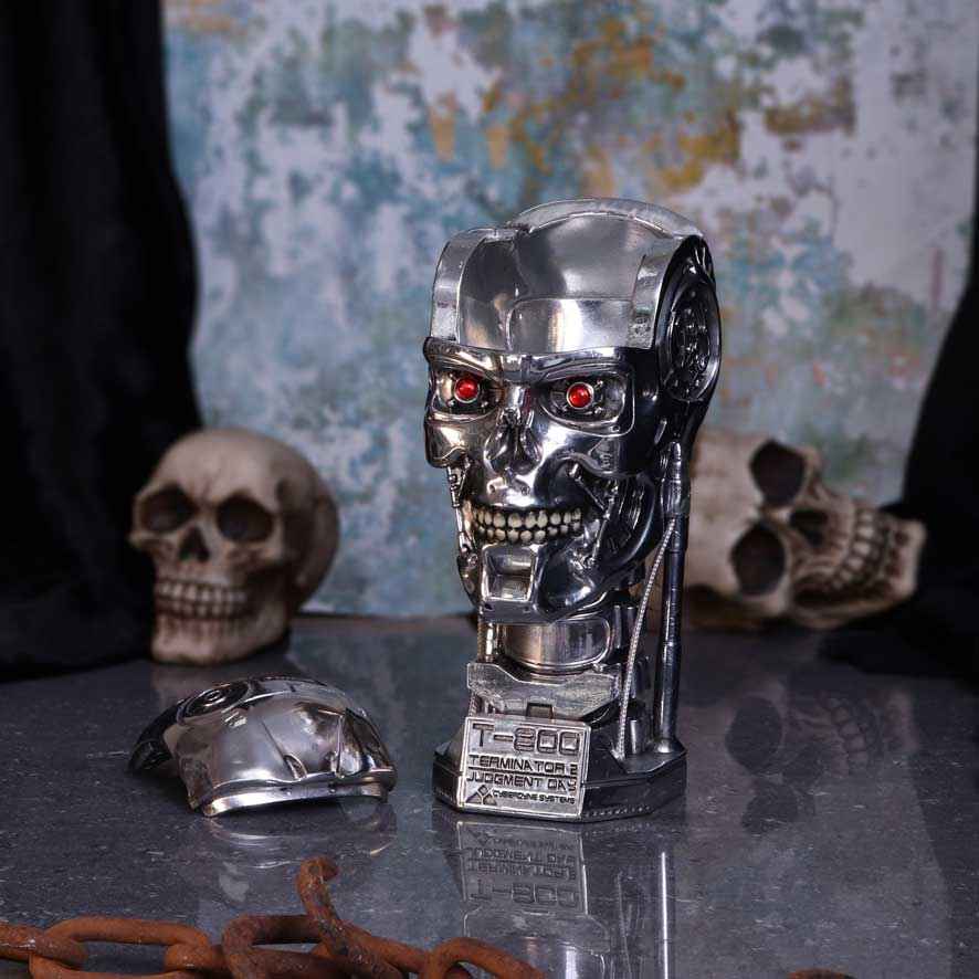 Nemesis Now Terminator 2: T-800 Endoskelett Kopf-Box (21 cm) – Sammlerfigur