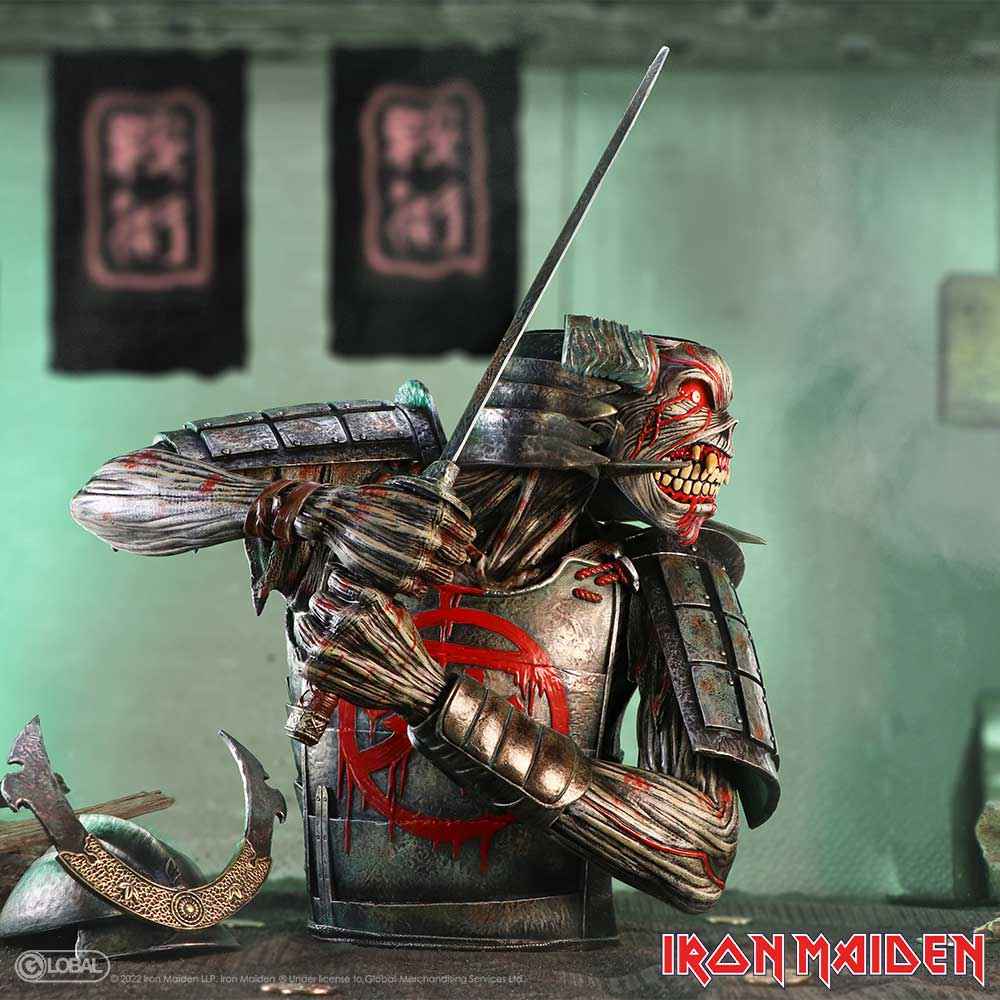 Nemesis Now Iron Maiden: Senjutsu Eddie – Große Samurai-Büste & Box (41 cm) - Actionfigurenwelt - Actionfigur Sammlerstück