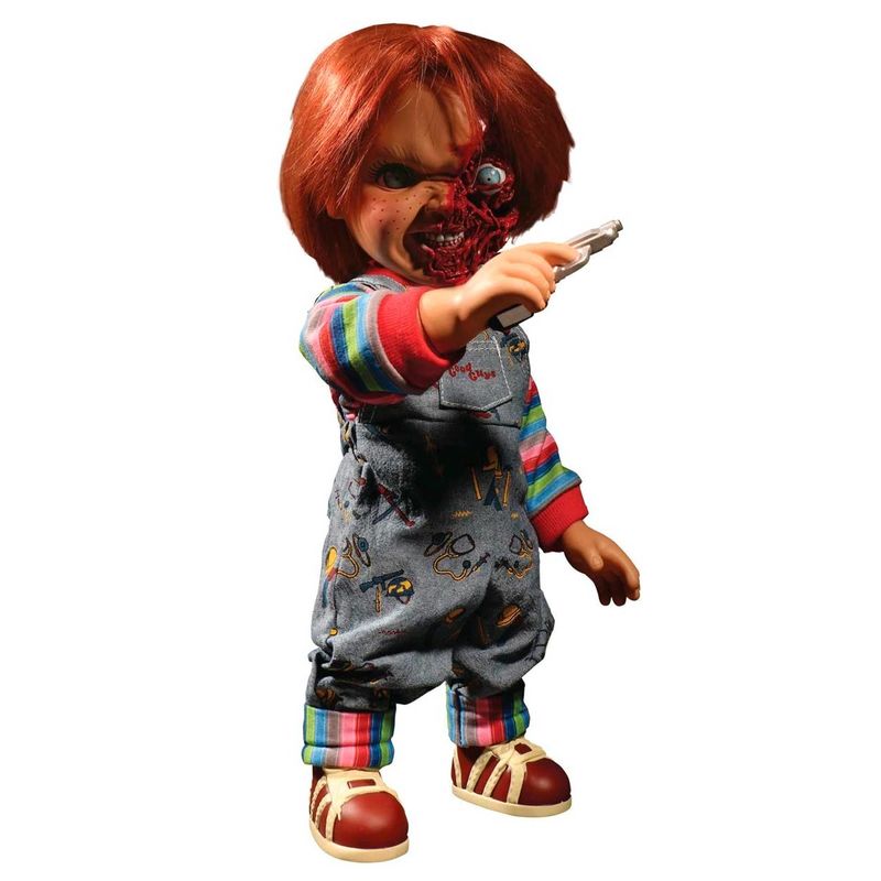 Chucky Childs Play 3 Chucky Pizza Face sprechende Figur 38cm MEZCO TOYZ