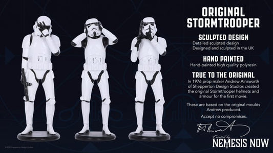 Original Stormtrooper Drei weise Sturmtruppler Figuren 14cm