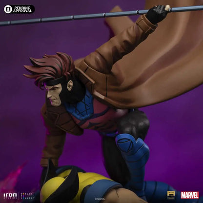 Iron Studios X-Men '97 Gambit & Wolverine Deluxe 1/10 Statue – Sammlerfigur