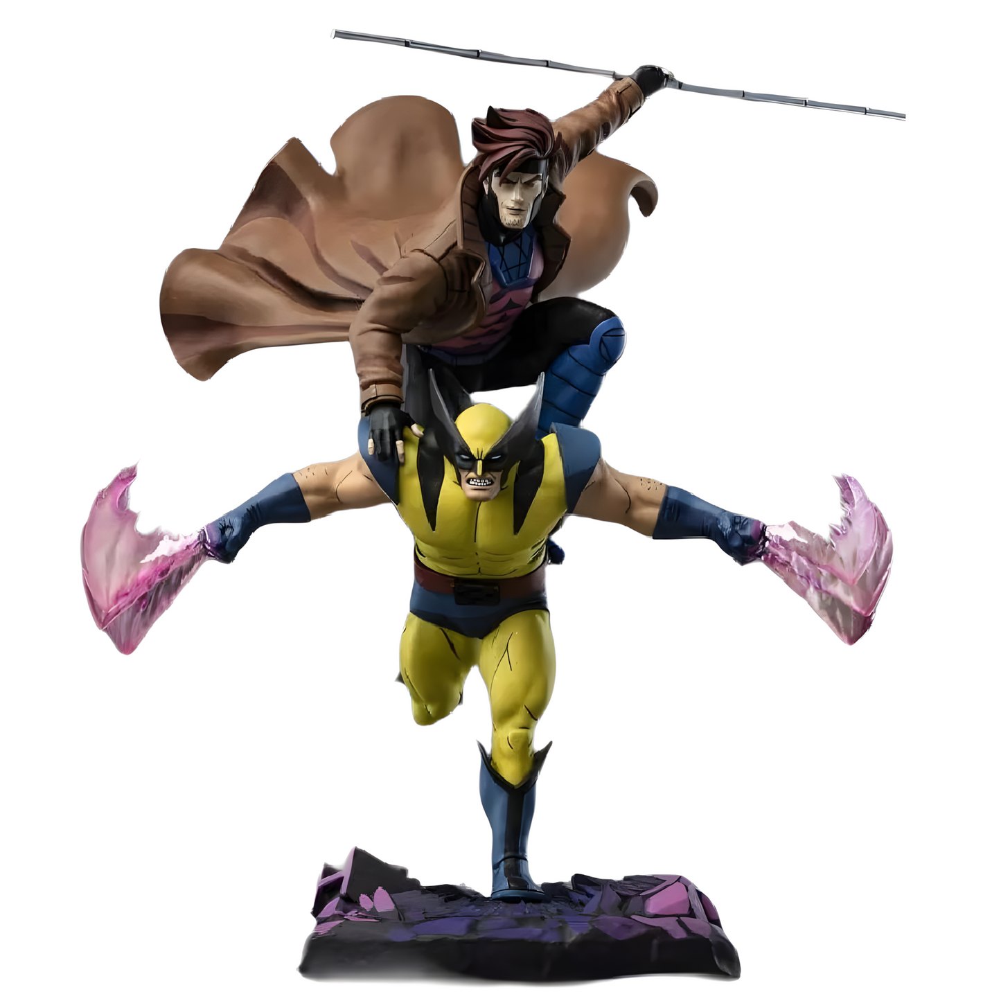 Iron Studios X-Men '97 Gambit & Wolverine Deluxe 1/10 Statue – Sammlerfigur