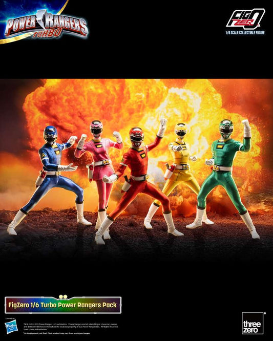 Power Rangers Turbo 1/6 Actionfiguren 30cm 5er-Pack + Bonus Threezero