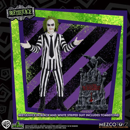 Mezco Toys 5 Points Beetlejuice Actionfiguren-Set (2er-Pack) – 1988 Klassiker