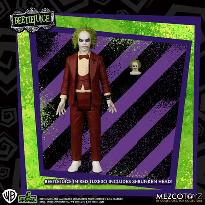 Mezco Toys 5 Points Beetlejuice Actionfiguren-Set (2er-Pack) – 1988 Klassiker