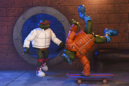 NECA TMNT Cartoon Punk Leo & Punk Raph Actionfiguren 2er-Pack