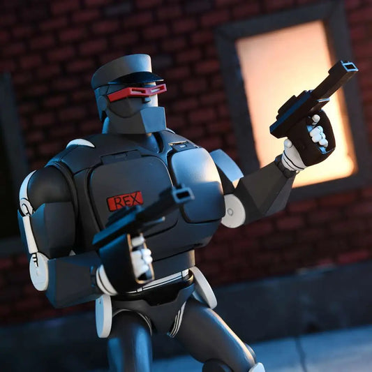 NECA TMNT Cartoon Evil Rex-1 Ultimate Actionfigur – Robot Enforcement Experiment