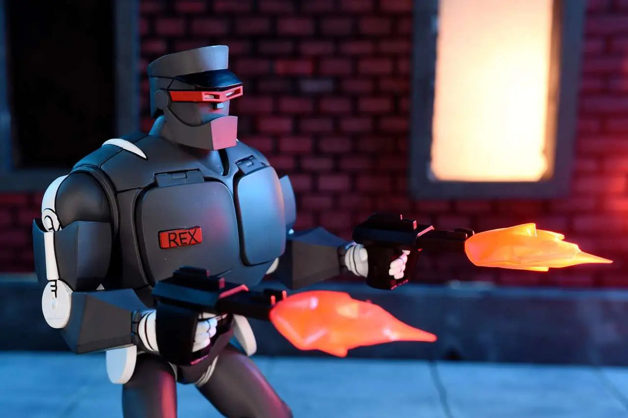 NECA TMNT Cartoon Evil Rex-1 Ultimate Actionfigur – Robot Enforcement Experiment