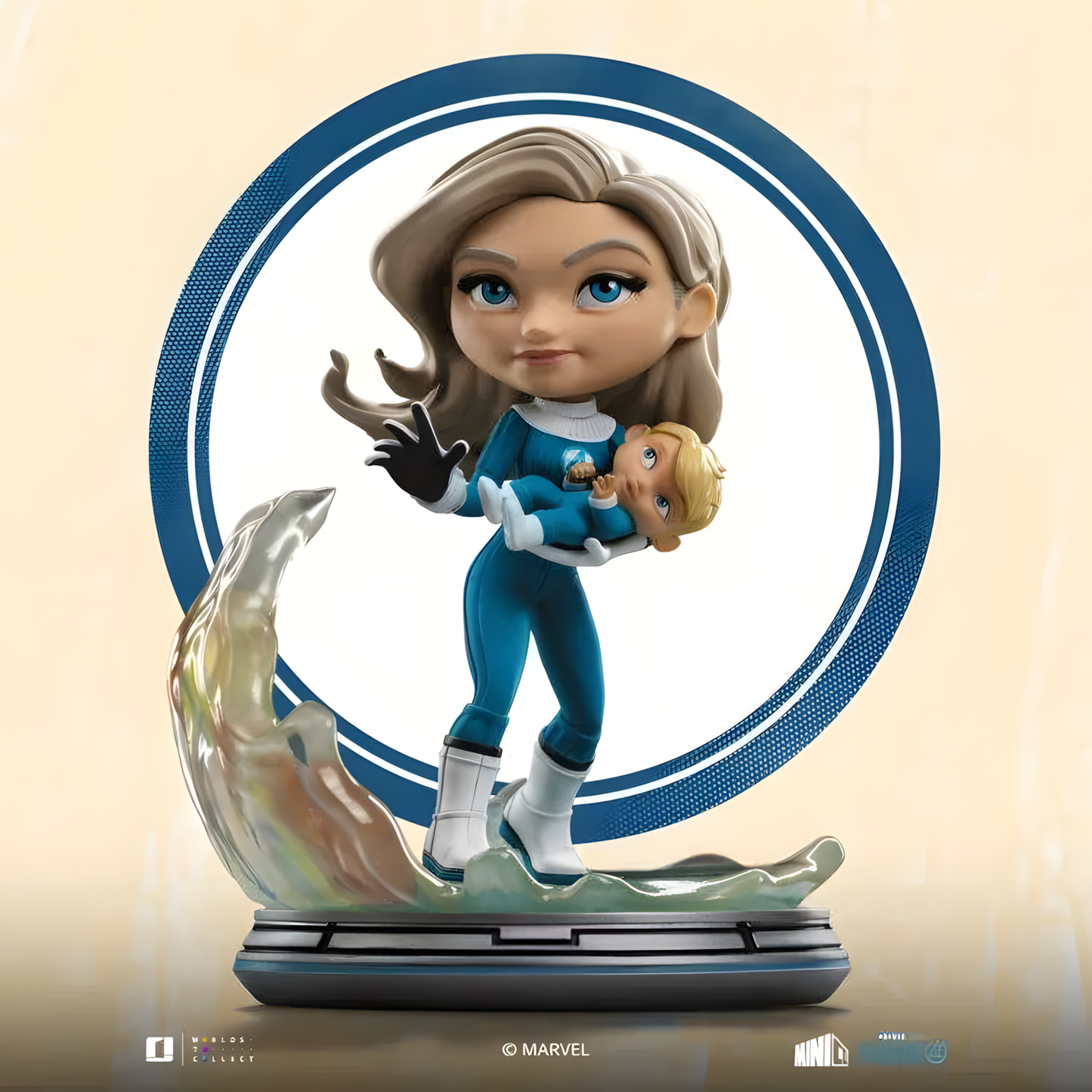 Iron Studios Marvel Fantastic Four – Invisible Woman & Franklin MiniCo Statue (15 cm)