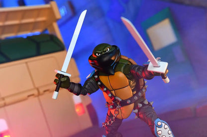 NECA TMNT Saturday Morning Adventures Dark Leonardo Ultimate Actionfigur