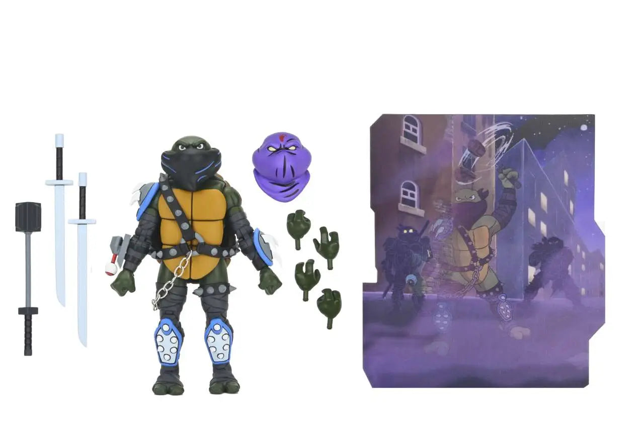NECA TMNT Saturday Morning Adventures Dark Leonardo Ultimate Actionfigur