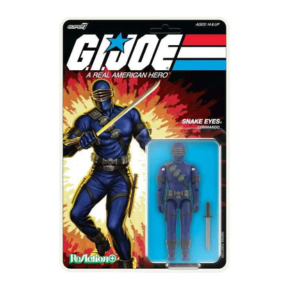 Super7 G.I. Joe ReAction+ Snake Eyes Figur (10 cm) – Zeichentrick-Edition