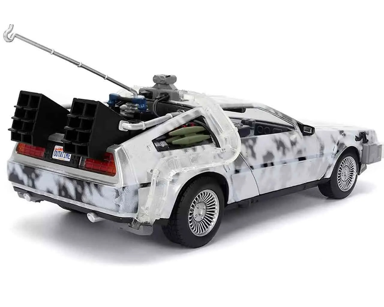 Zurück in die Zukunft – DeLorean Time Machine Frost Effect 1:24 Die-Cast Modell mit Licht – Jada Toys