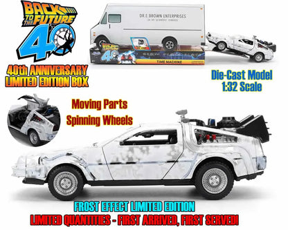 Zurück in die Zukunft – 40. Jubiläum Edition – DeLorean Frost Effect 1:32 Die-Cast Modell – Jada Toys