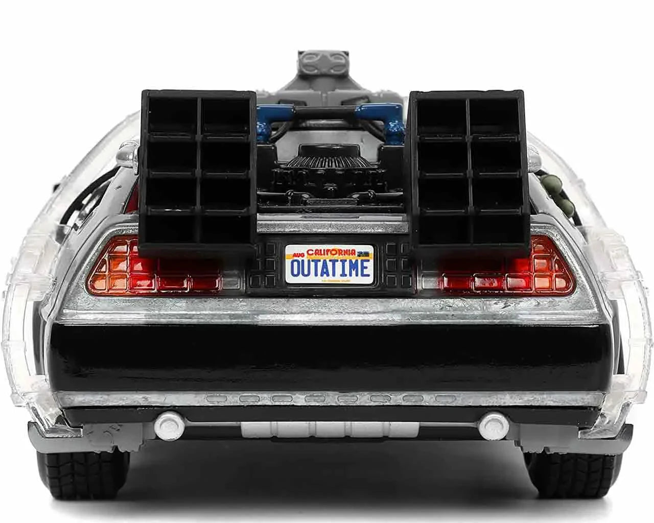 Zurück in die Zukunft – 40. Jubiläum Edition – DeLorean Time Machine 1:24 Die-Cast Modell mit Licht – Jada Toys