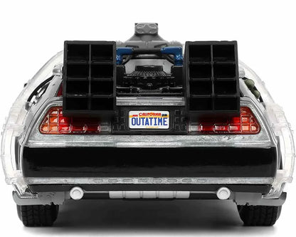 Zurück in die Zukunft – 40. Jubiläum Edition – DeLorean Time Machine 1:24 Die-Cast Modell mit Licht – Jada Toys