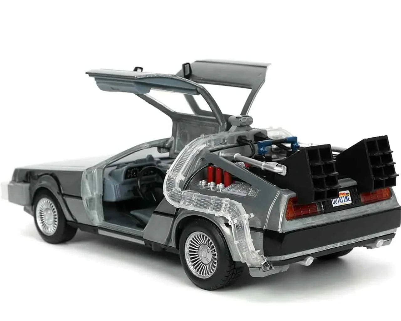 Zurück in die Zukunft – 40. Jubiläum Edition – DeLorean Time Machine 1:24 Die-Cast Modell mit Licht – Jada Toys
