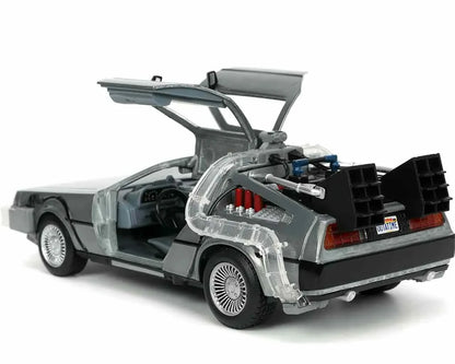 Zurück in die Zukunft – 40. Jubiläum Edition – DeLorean Time Machine 1:24 Die-Cast Modell mit Licht – Jada Toys