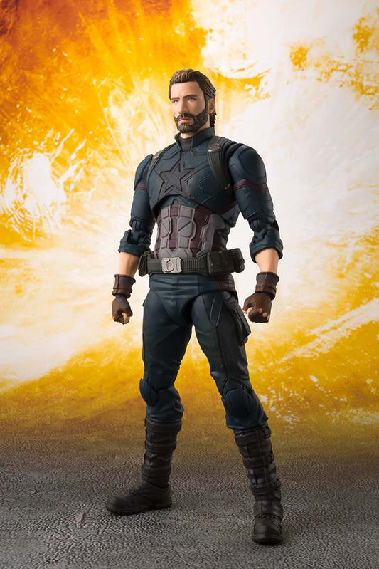 Guardians of the Galaxy Aiw Cap America & Tamashii Eff Expl Actionfigur S.H.Figuarts Bandai