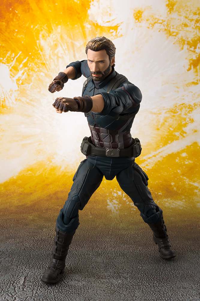 Guardians of the Galaxy Aiw Cap America & Tamashii Eff Expl Actionfigur S.H.Figuarts Bandai
