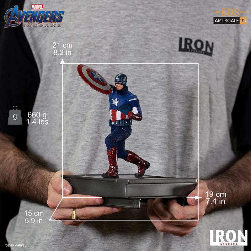 Ae Captain America 2012 1/10 Art Statue 20cm Iron Studios
