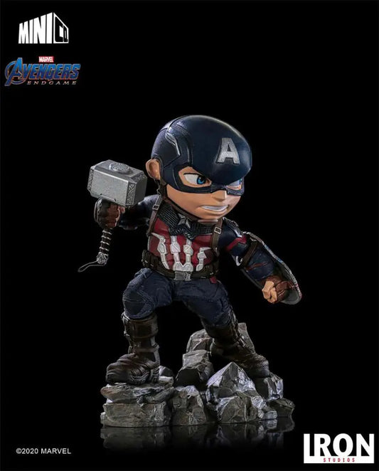Avengers: Endgame – Captain America mit Mjolnir – MiniCo Statue – Iron Studios