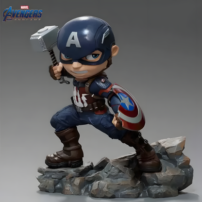Avengers: Endgame – Captain America mit Mjolnir – MiniCo Statue – Iron Studios