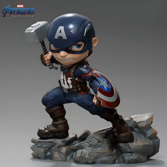 Avengers: Endgame – Captain America mit Mjolnir – MiniCo Statue – Iron Studios