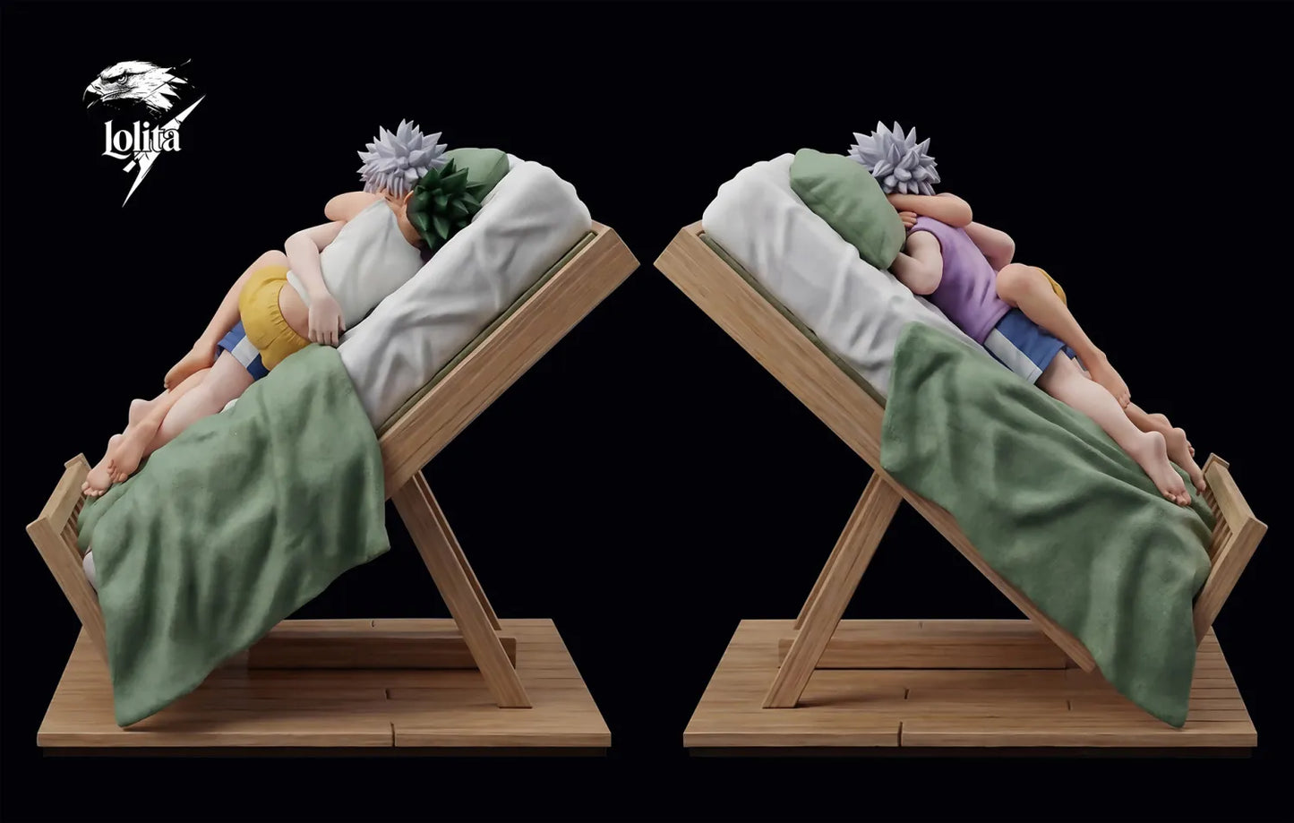 Lolita Studio HUNTER×HUNTER: Killua Zoldyck & Gon Freecss Bett-Szene – Premium Sammlerstatue (1/6 Skala)