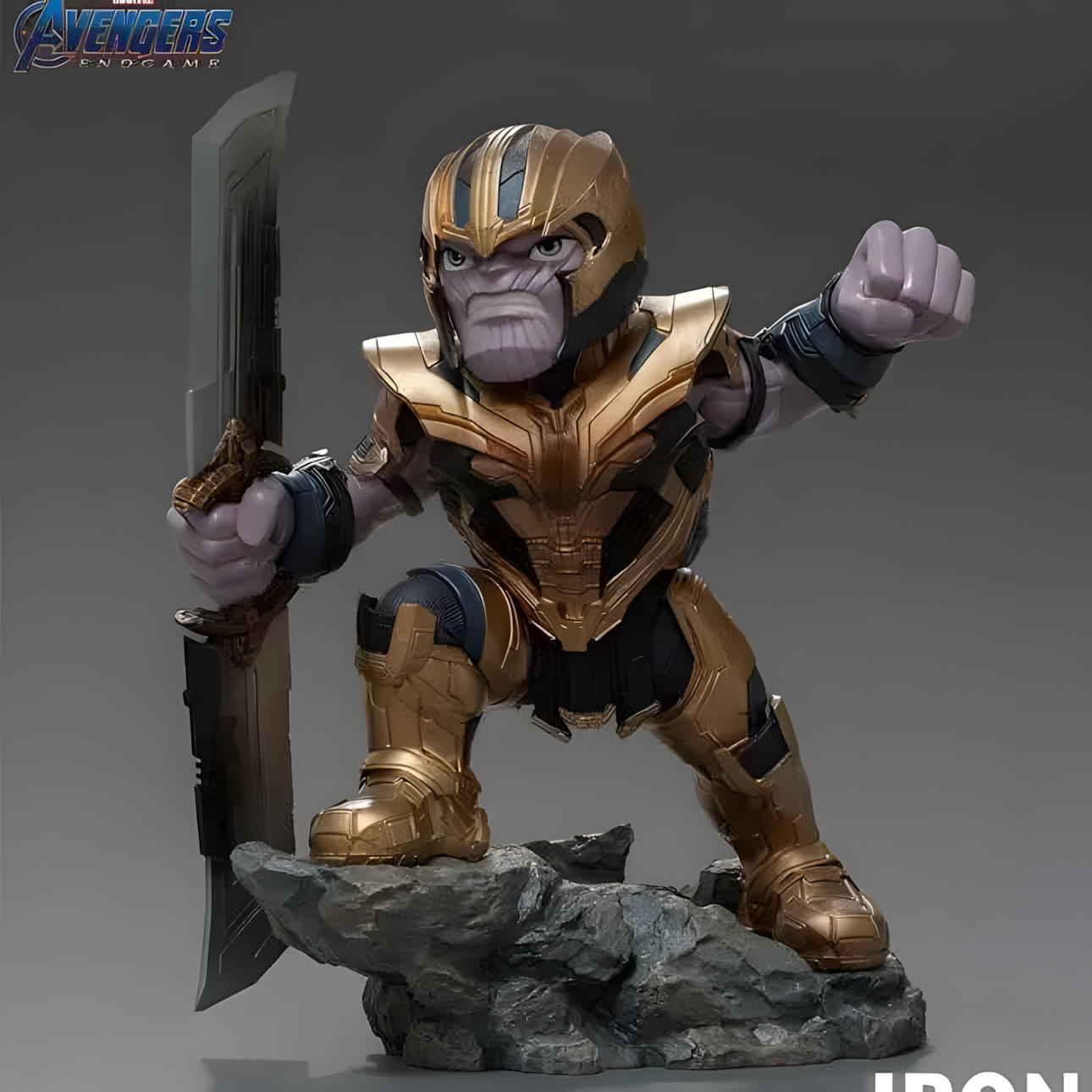 Avengers: Endgame – Thanos mit Doppelklinge – MiniCo Statue – Iron Studios