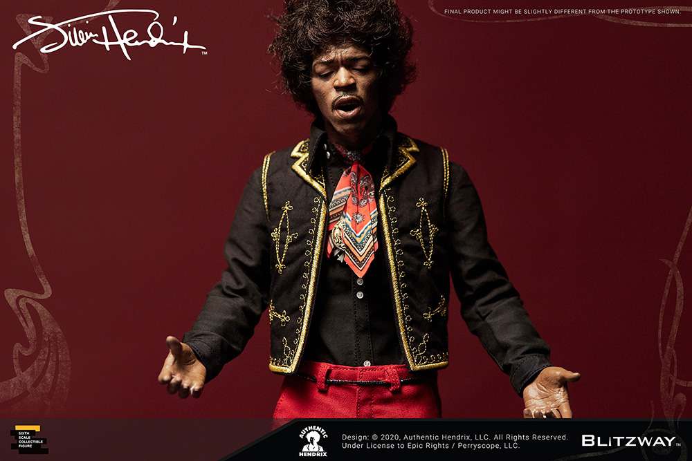 Jimi Hendrix 1/6 Af Actionfigur Blitzway 30cm