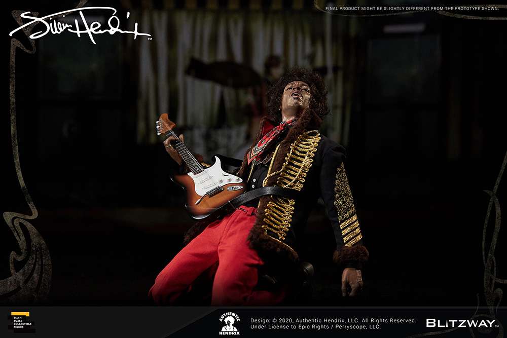 Jimi Hendrix 1/6 Af Actionfigur Blitzway 30cm