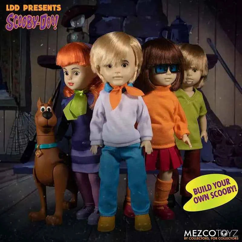 Mezco LDD Presents Scooby-Doo & Mystery Inc. 4er Set – Inkl. Scooby-Doo Build-A-Figure