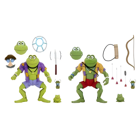 NECA TMNT Cartoon Punk Frogs Genghis & Rasputin Actionfiguren 2er-Pack