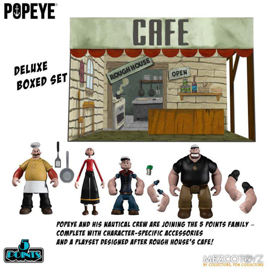 5 Points Popeye Actionfiguren 9cm Box Set Mezco Toyz