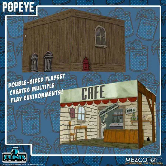 Mezco Popeye Café Spielset – 5 Points Deluxe Box-Set - Actionfigurenwelt - Actionfigur Sammlerstück