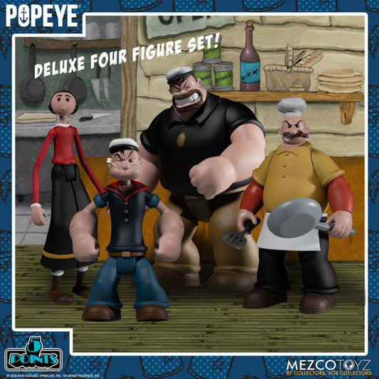 5 Points Popeye Actionfiguren 9cm Box Set Mezco Toyz