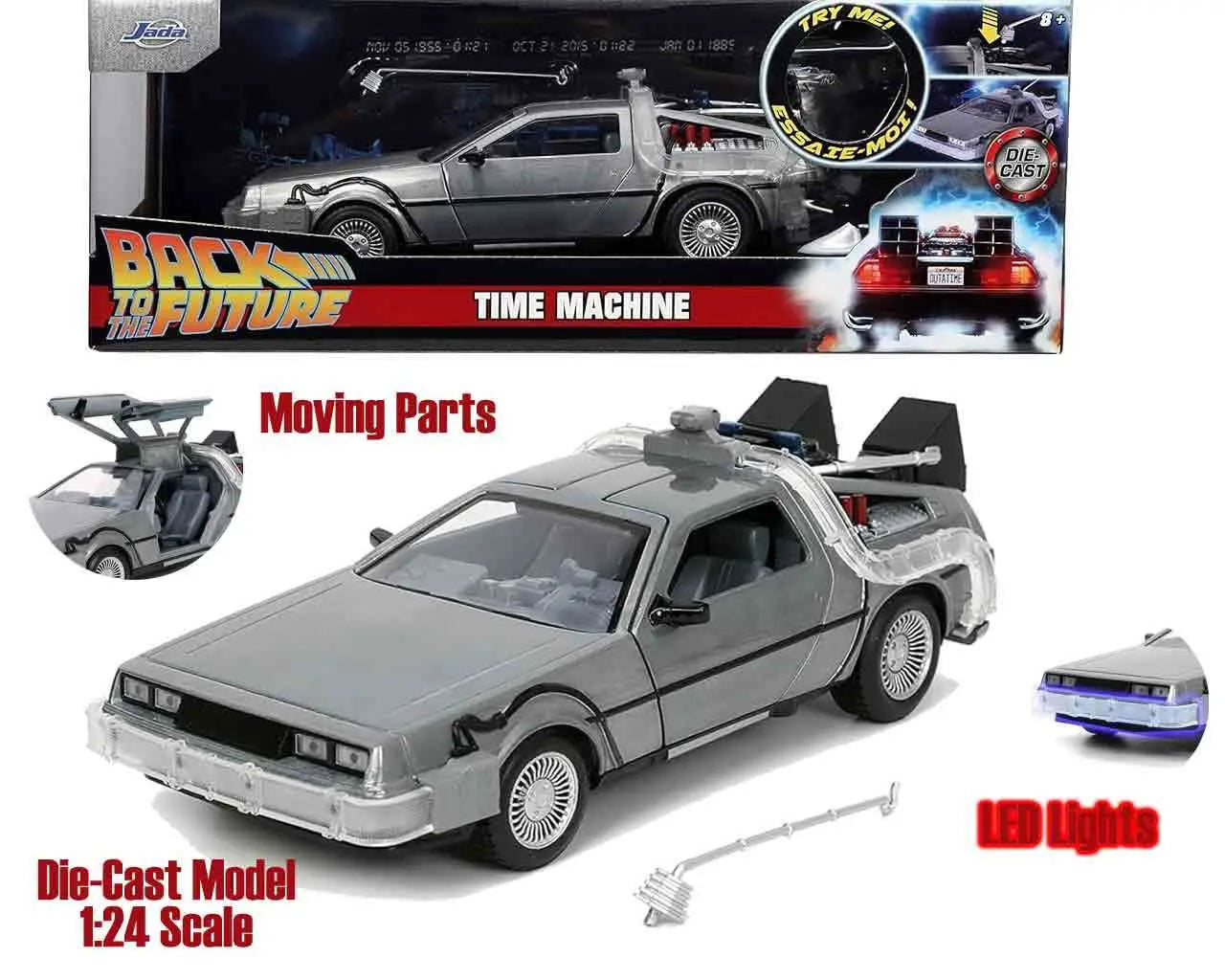 Zurück in die Zukunft – DeLorean Time Machine 1:24 Die-Cast Modell mit Licht – Jada Toys