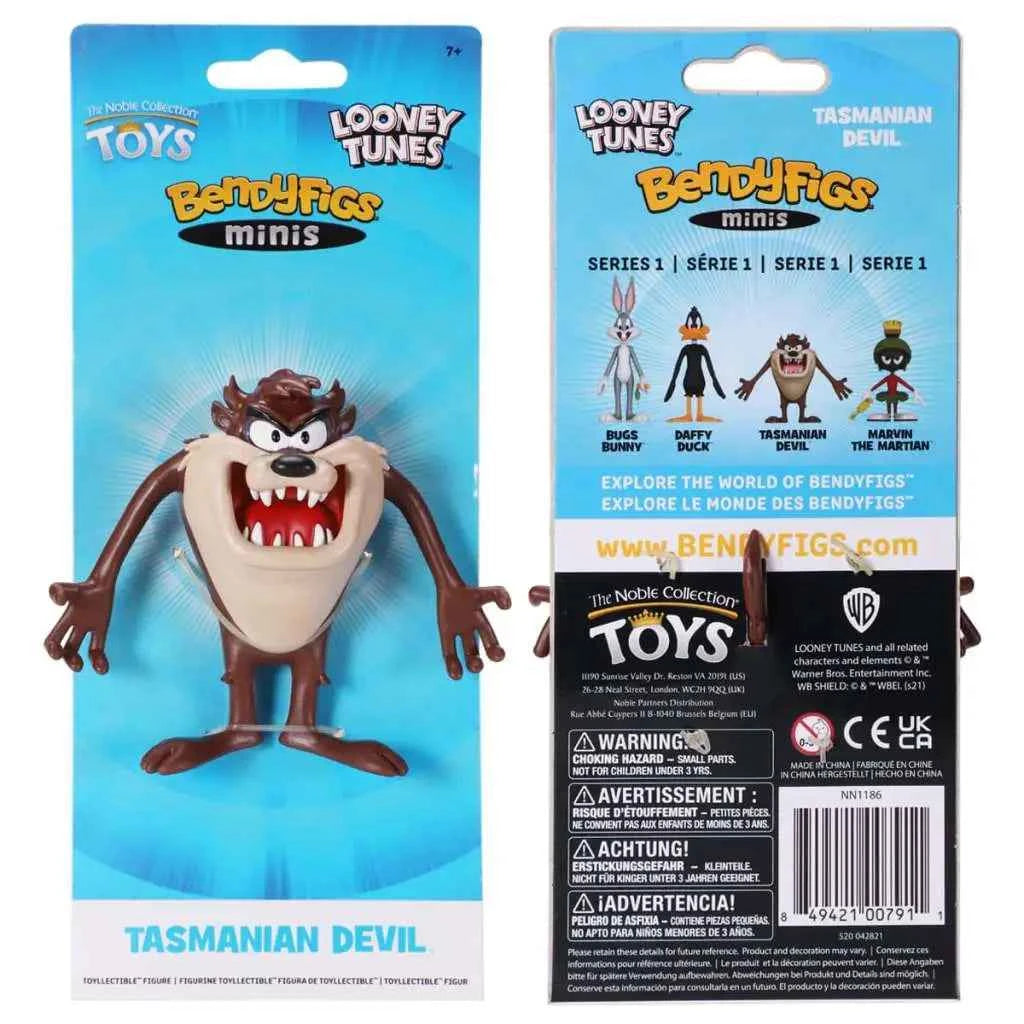 The Noble Collection Looney Tunes: Taz (Tasmanischer Teufel) – BendyFigs™ Mini-Biegefigur (9 cm)
