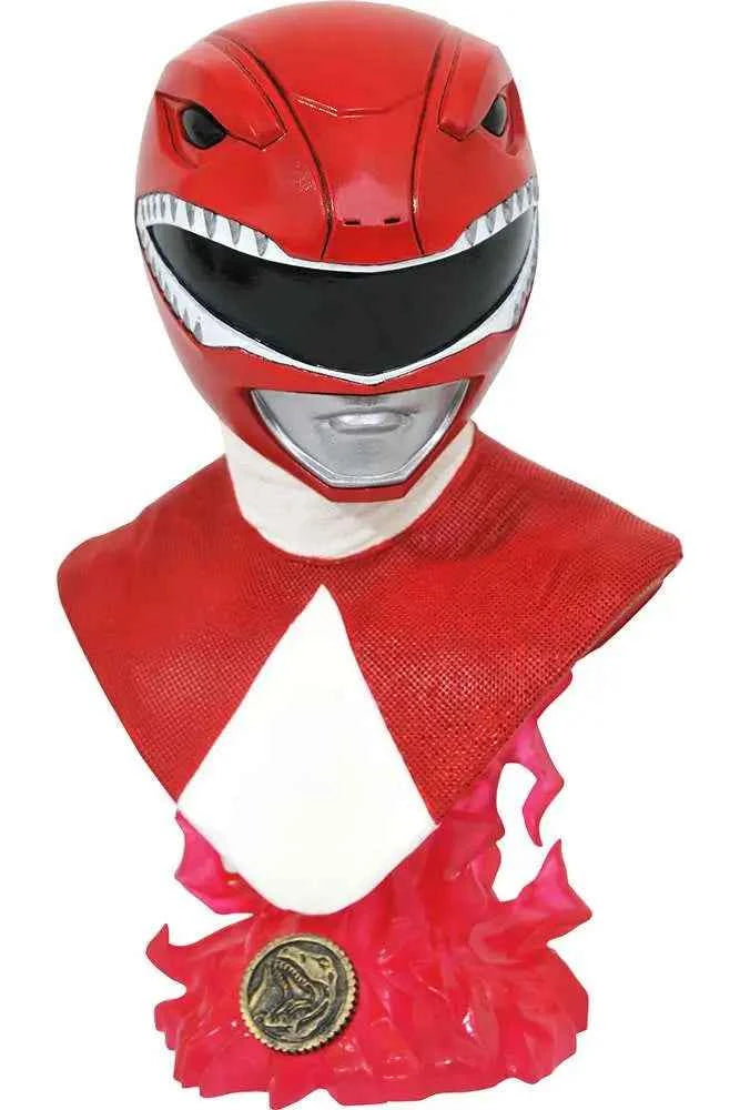 Diamond Select Toys: Mighty Morphin Power Rangers – Red Ranger Legends in 3D 1/2 Büste - Actionfigurenwelt - Actionfigur Sammlerstück