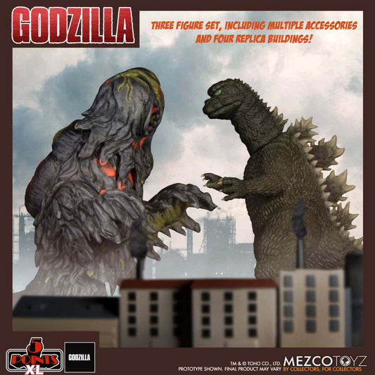 5 Points Xl Godzilla Vs Hedorah Box Set 12cm Actionfigur Mezco Toyz