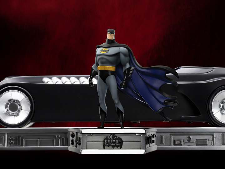 Batman Tas Batman + Batmobil 1/10 Deluxe Art Scale Statue Iron Studios